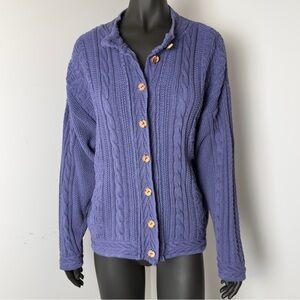 14. VTG Cable knit Cotton Cardigan